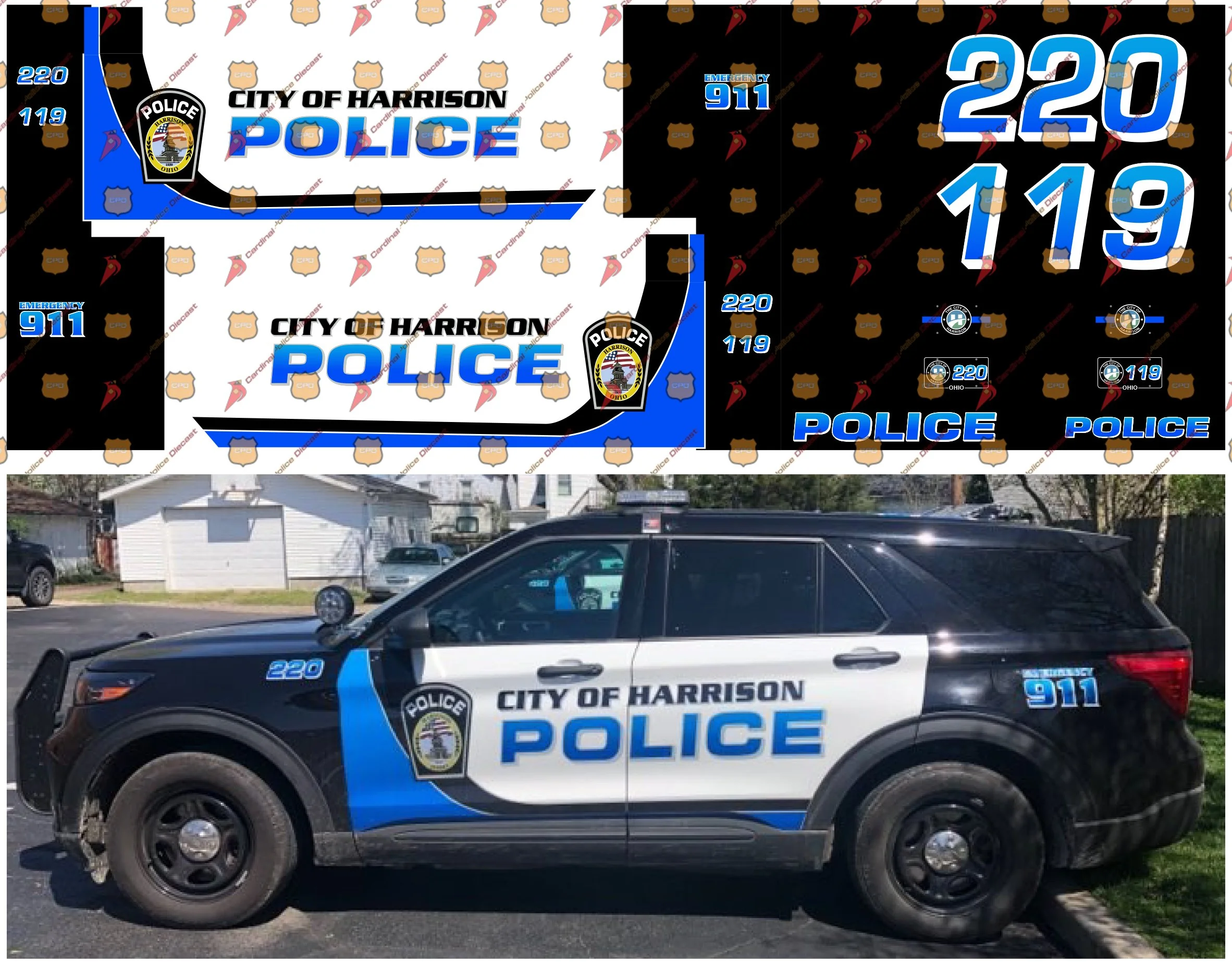 Harrison, OH Police Department — Cardinal Police Diecast